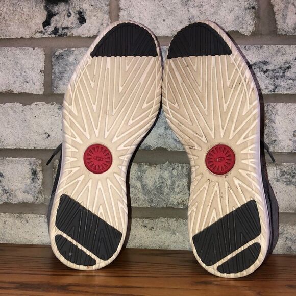 UGG 11 Energ Treadlite Gray Knit Suede Light Lace Up Boots White Sole - Picture 11 of 13